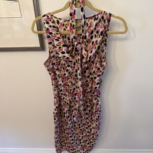 Jack & Finger Women's Blouson Dress Multicolor Medium Cotton Geometric